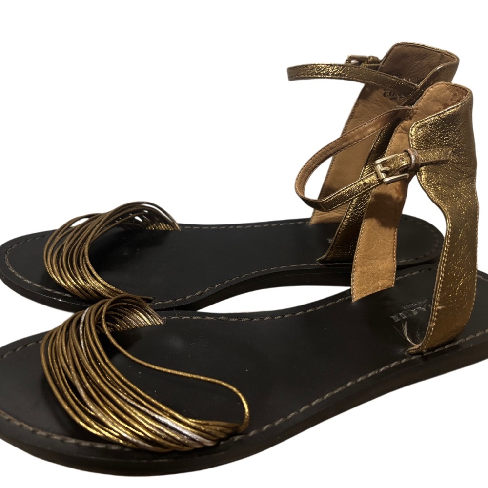 Coach Metallic Bronze Strappy Sandals